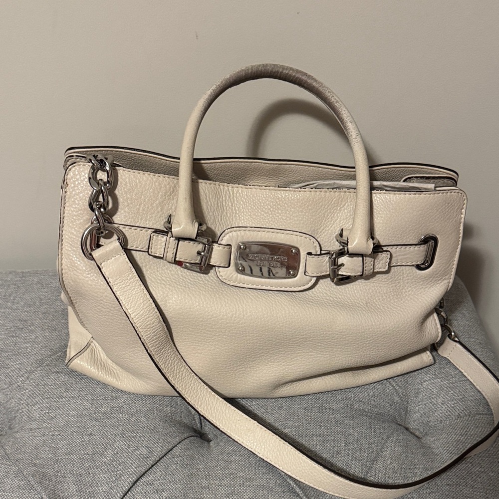 Michael Kors Cream Satchel Bag